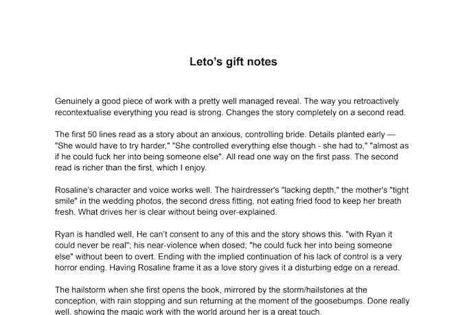 provide development editing, for your short story or novel